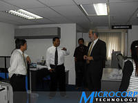 Microcorp Technology Managing Director giving Bruce Forbes a tour at our main headquarter
